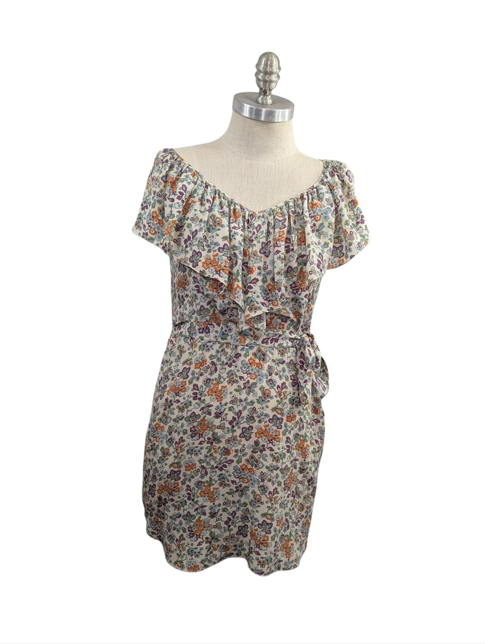 Rebecca Taylor 100% Silk Floral Ruffle Dress – Size 2